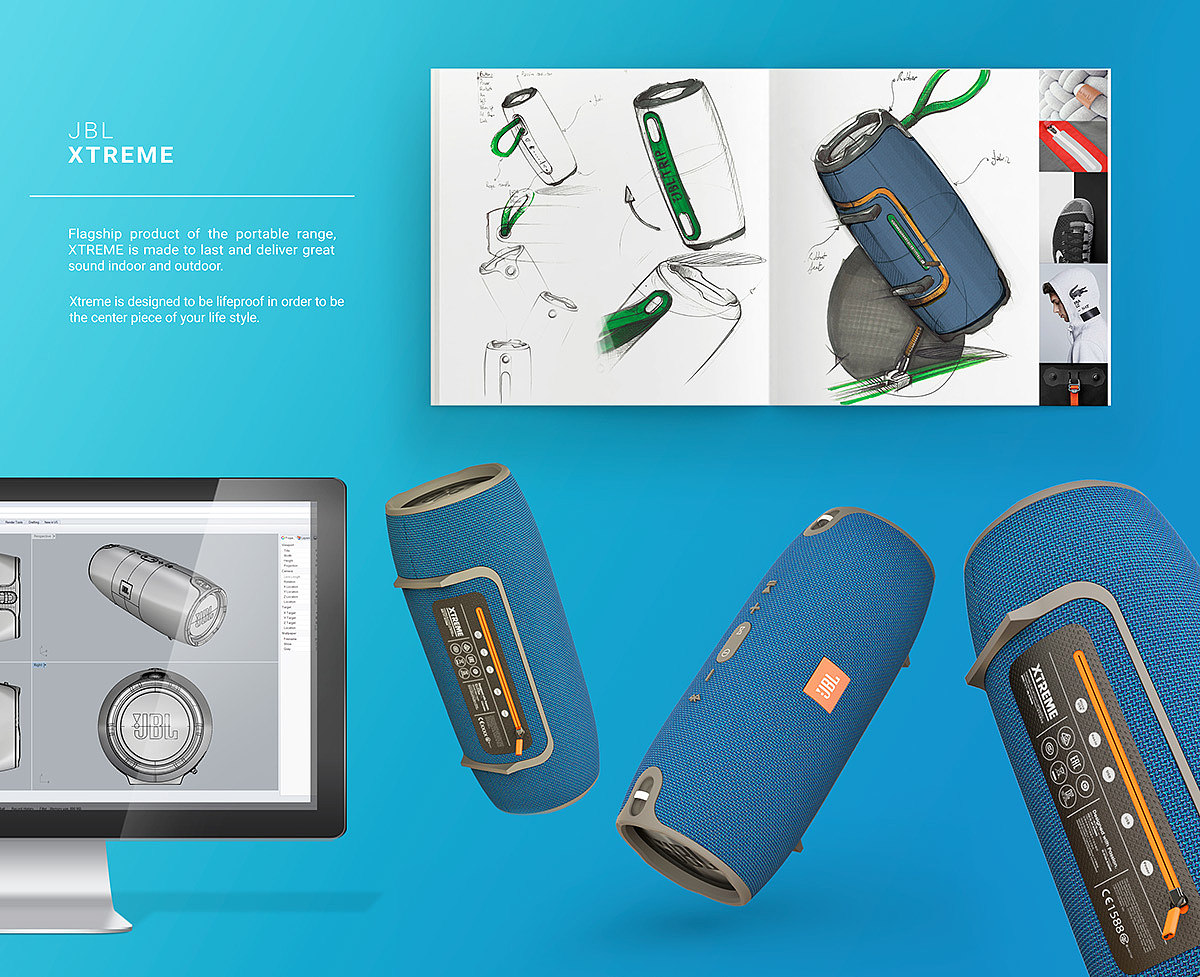 Portable，Bluetooth audio，Integrated design，industrial design，product design，