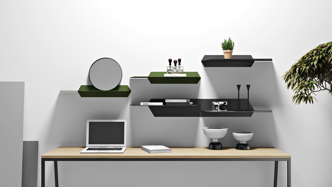horizon，Home design，Shelf，fresh，Wall frame，industrial design，