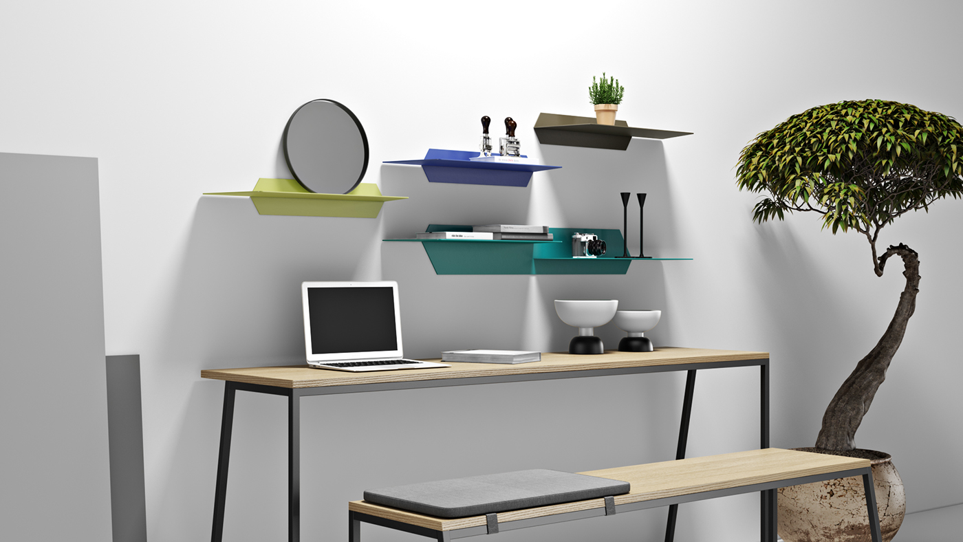 horizon，Home design，Shelf，fresh，Wall frame，industrial design，