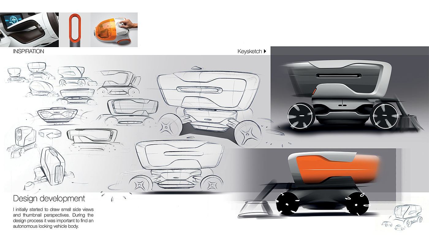 conceptual design，Sanitation vehicle，Urban transportation，Automobile design，industrial design，