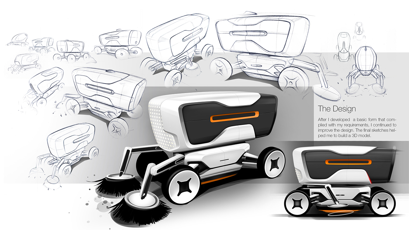 conceptual design，Sanitation vehicle，Urban transportation，Automobile design，industrial design，