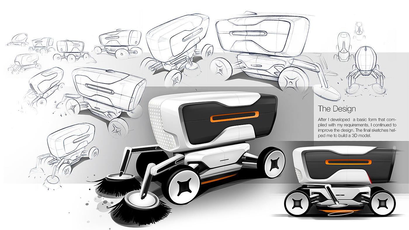 conceptual design，Sanitation vehicle，Urban transportation，Automobile design，industrial design，