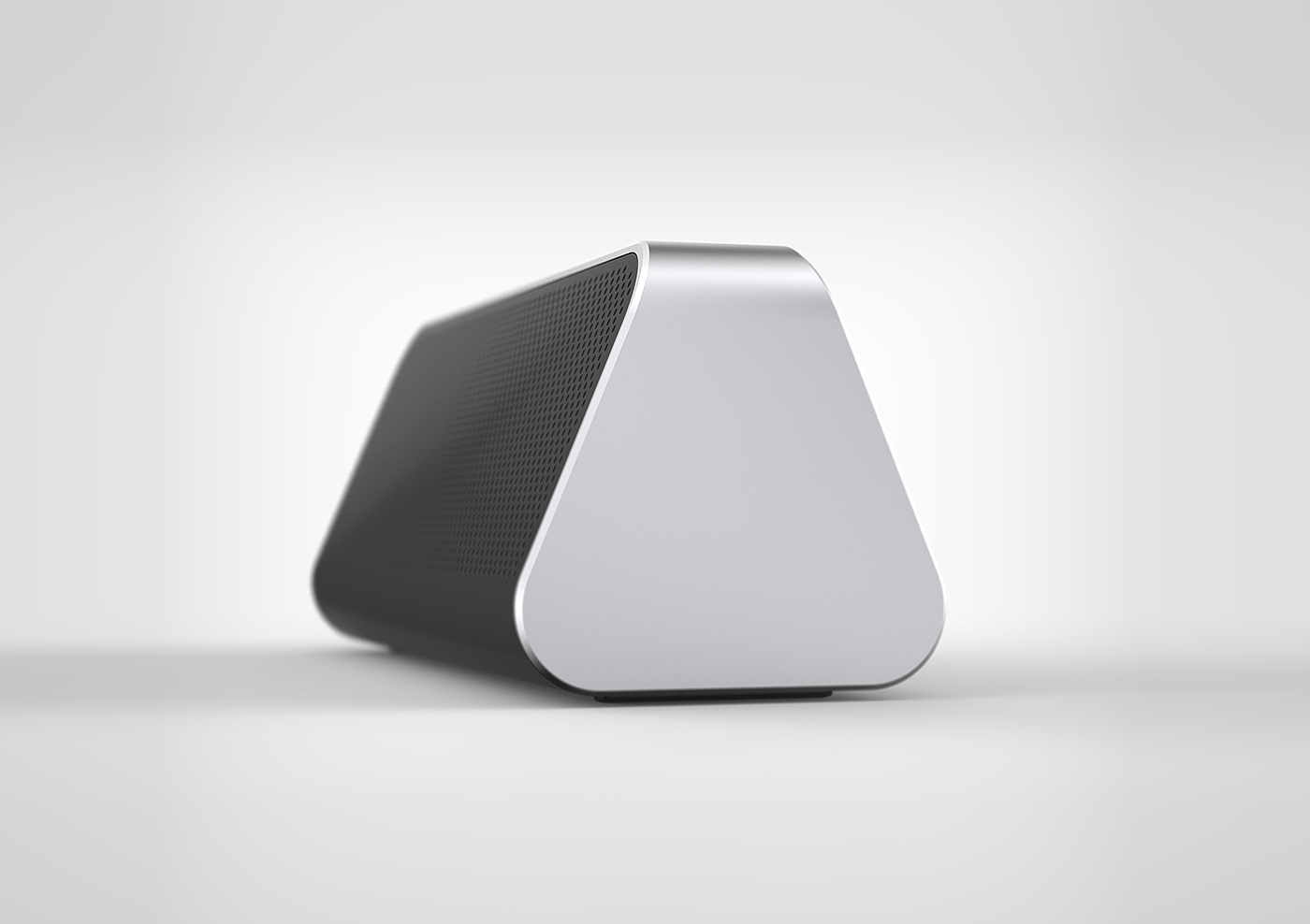 quietly brilliant ，Metallic luster，fashion，light，triangle，Bluetooth Speaker ，industrial design，Mini，