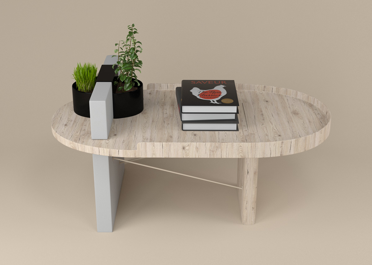 generous，personality，Distinct colors，combination furniture，Household products，industrial design，Table，Pot picking，