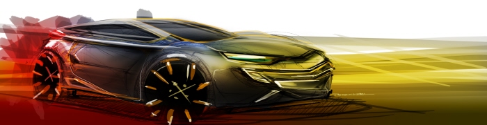 vehicle，Automobile design，design sketch，