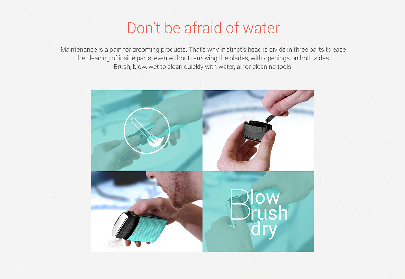 Philips，Electric shaver，Non-marking ，industrial design，product design，