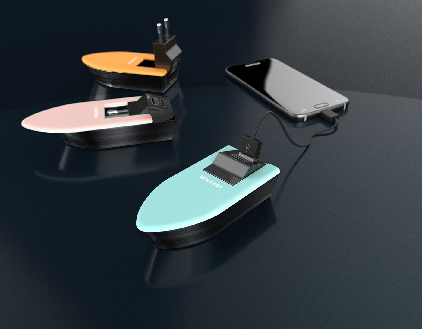 Samsung，portable battery，durable，industrial design，product design，