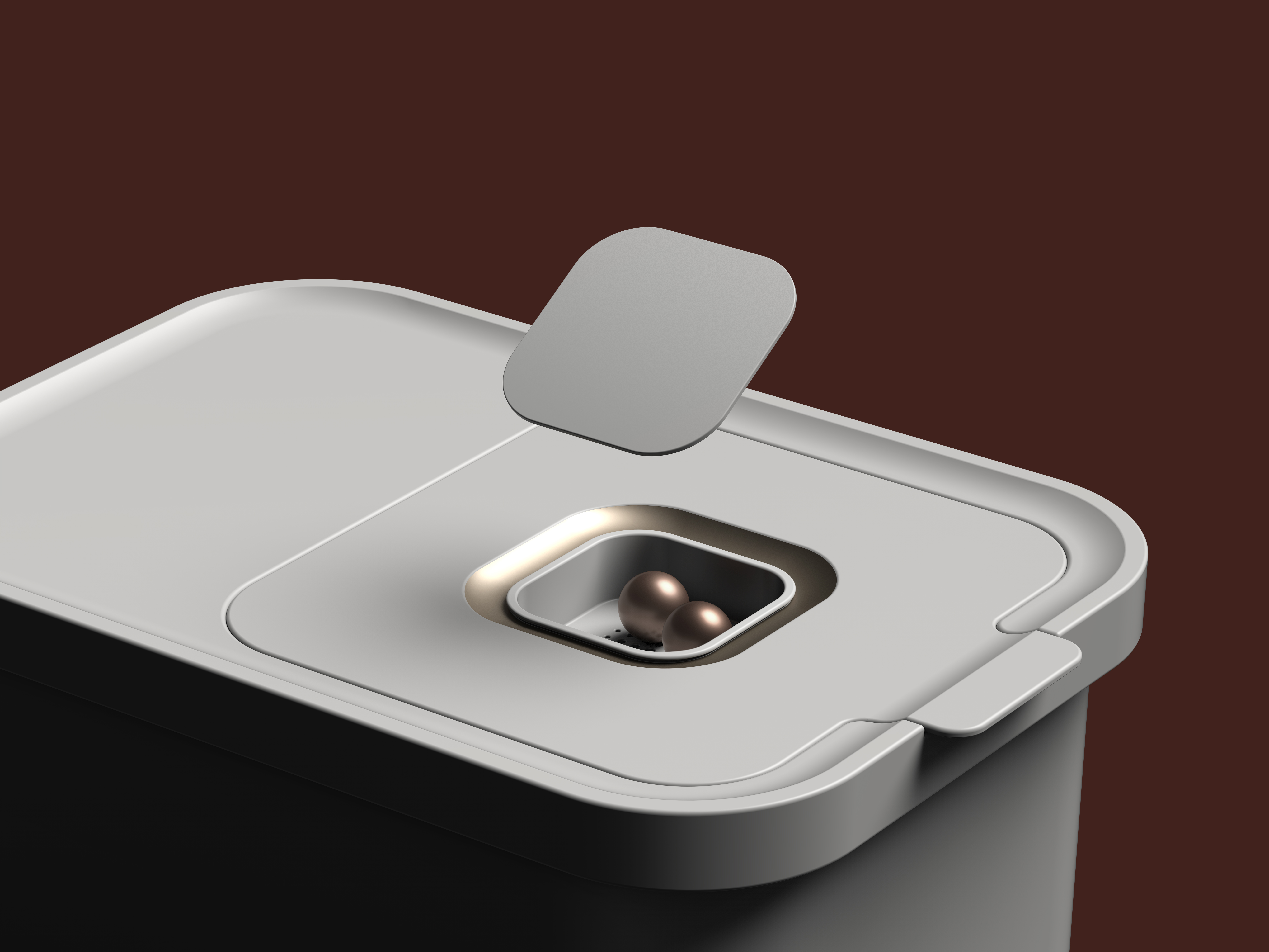 White products，Rice bucket，Minimalist design ，