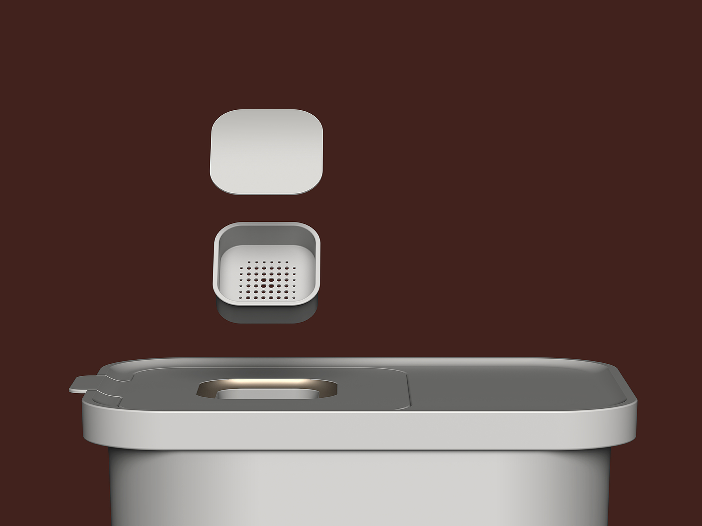 White products，Rice bucket，Minimalist design ，