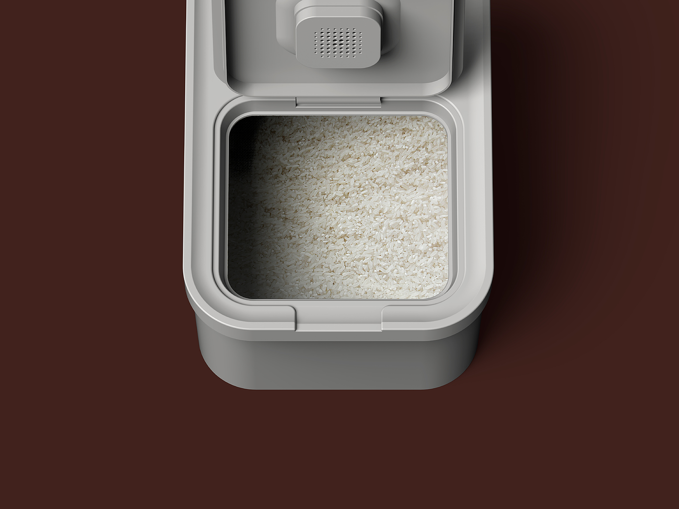 白色产品，米桶，极简设计，