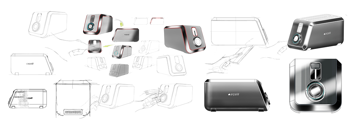 Home appliance design，industrial design，Kitchen appliances，toaster，delicate，gorgeous，