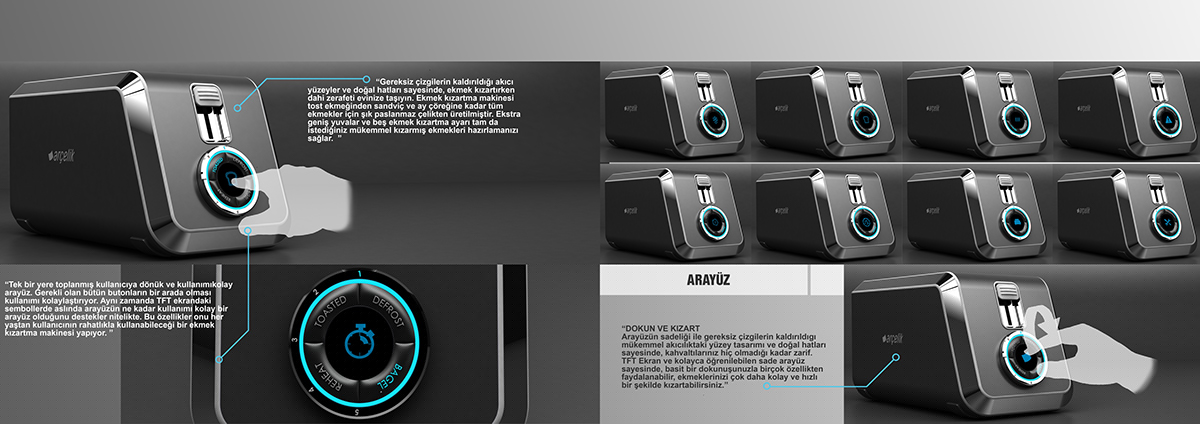 Home appliance design，industrial design，Kitchen appliances，toaster，delicate，gorgeous，