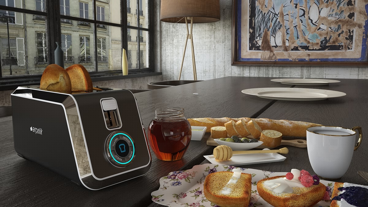 Home appliance design，industrial design，Kitchen appliances，toaster，delicate，gorgeous，