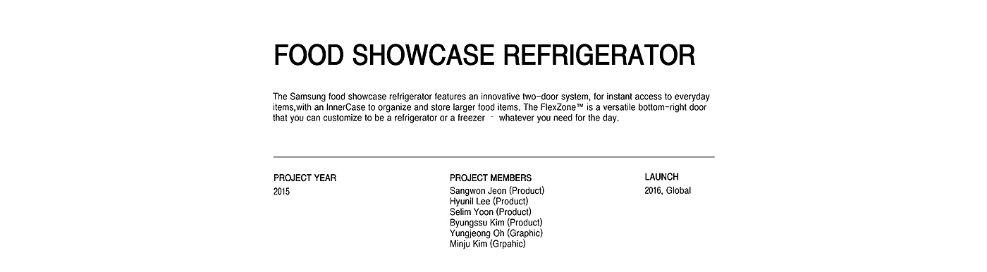 Samsung，high-capacity，Food display cabinet，Refrigerator，industrial design，Home appliance design，