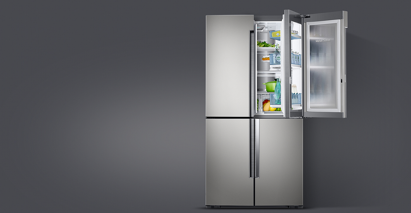 Samsung，high-capacity，Food display cabinet，Refrigerator，industrial design，Home appliance design，