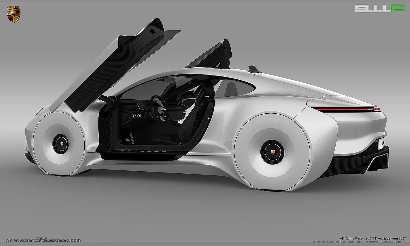 Porsche，future，Automobile design，industrial design，General image，