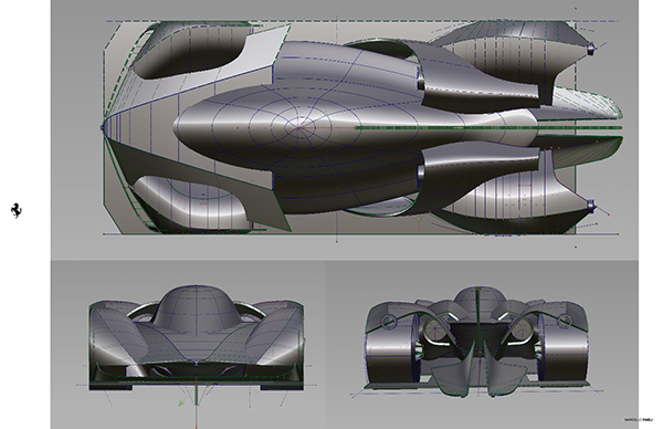 Sports car，General image，Model，sketch，Ferrari，