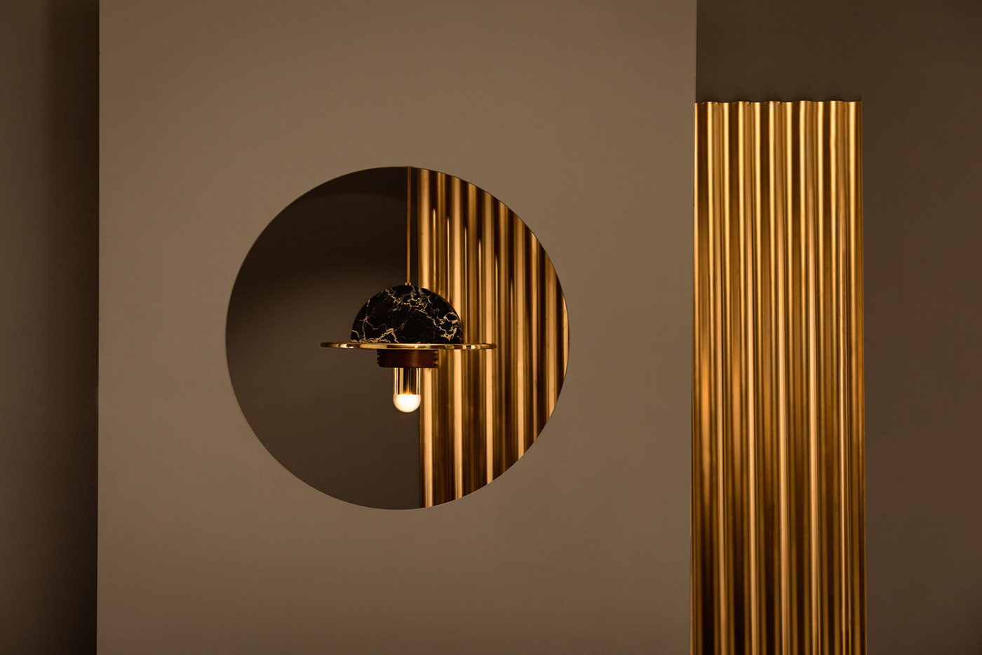 designer，Raco brand，Leatherwear，Marble，brass，Postmodernism，lamps and lanterns，industrial design，