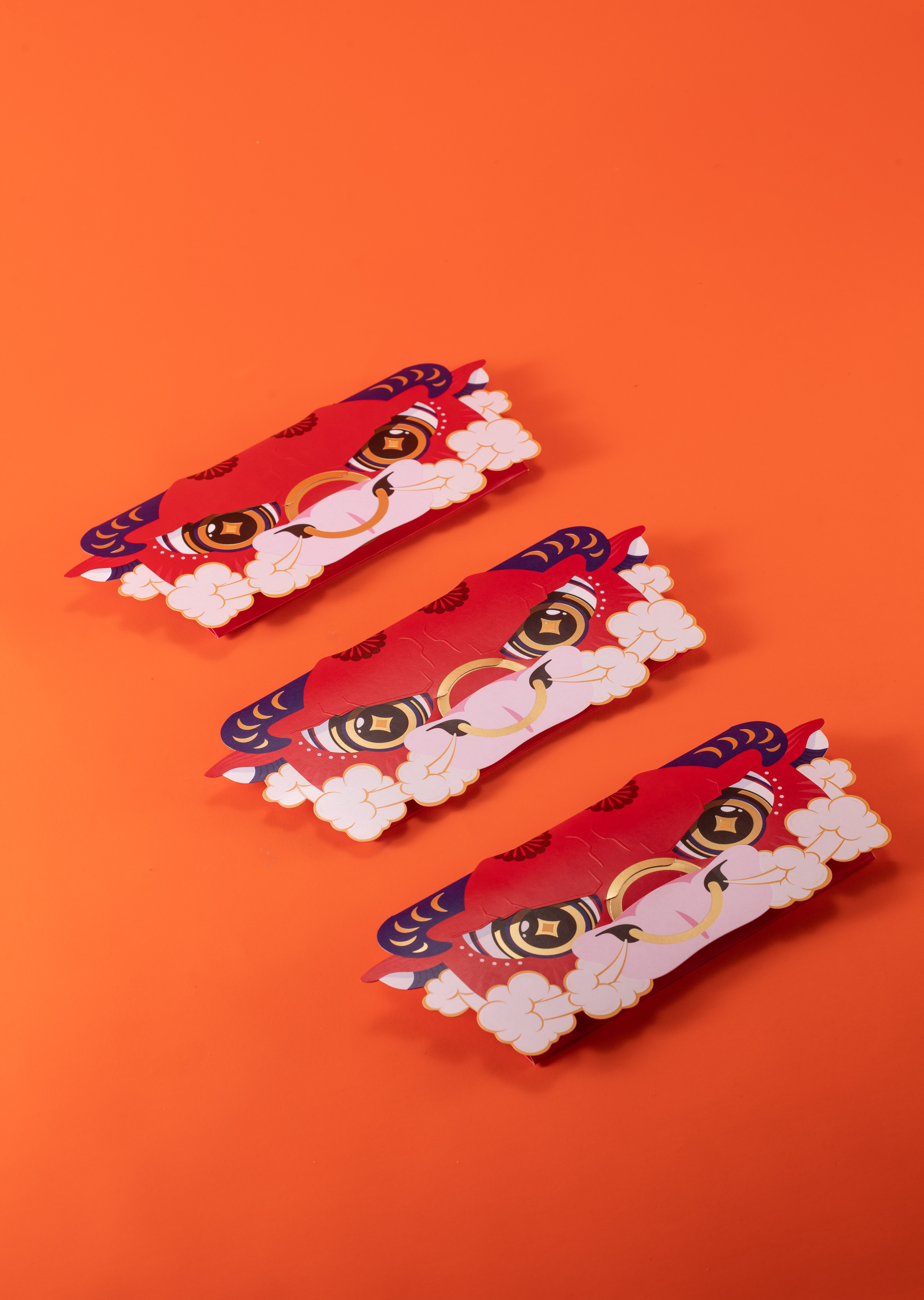 Red envelopes，the Chinese zodiac，year of the ox，