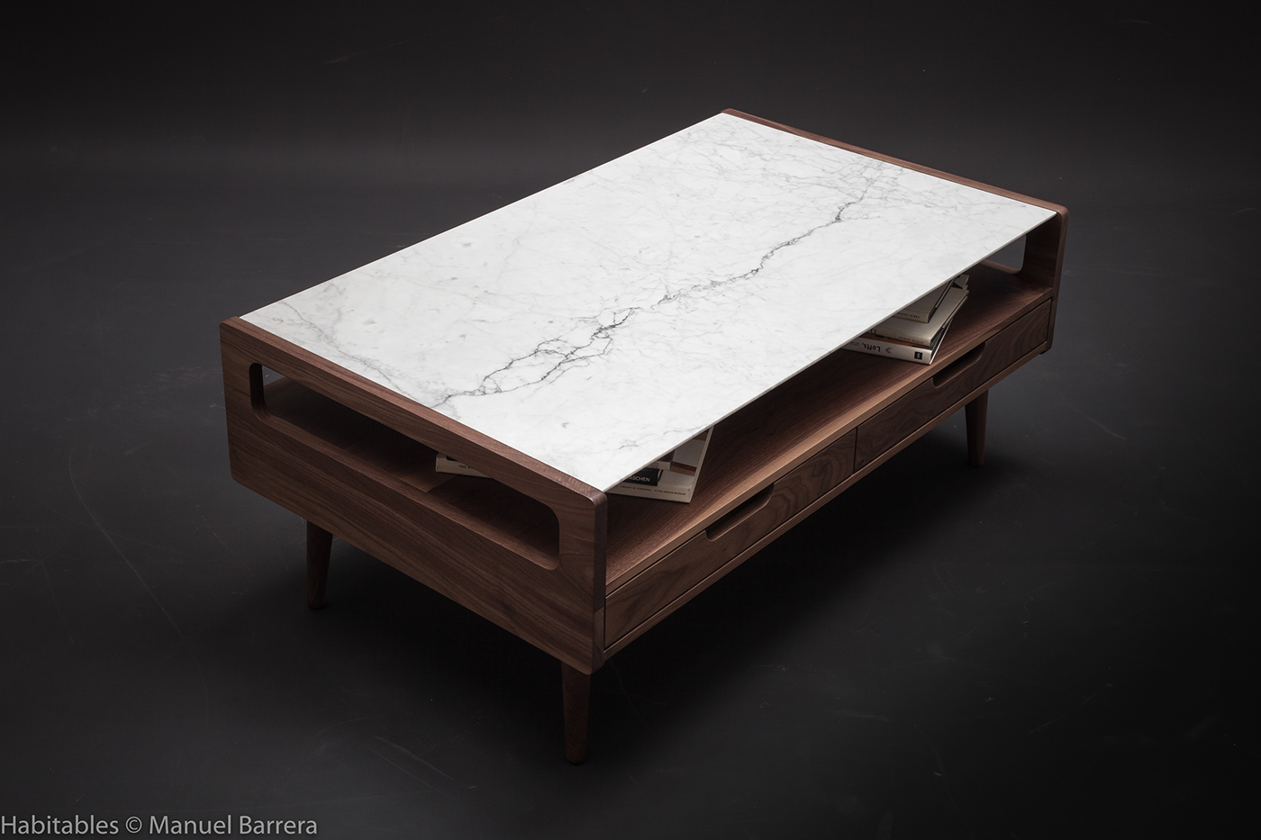 grace，steady，Marble，walnut，collocation，Coffee table，industrial design，