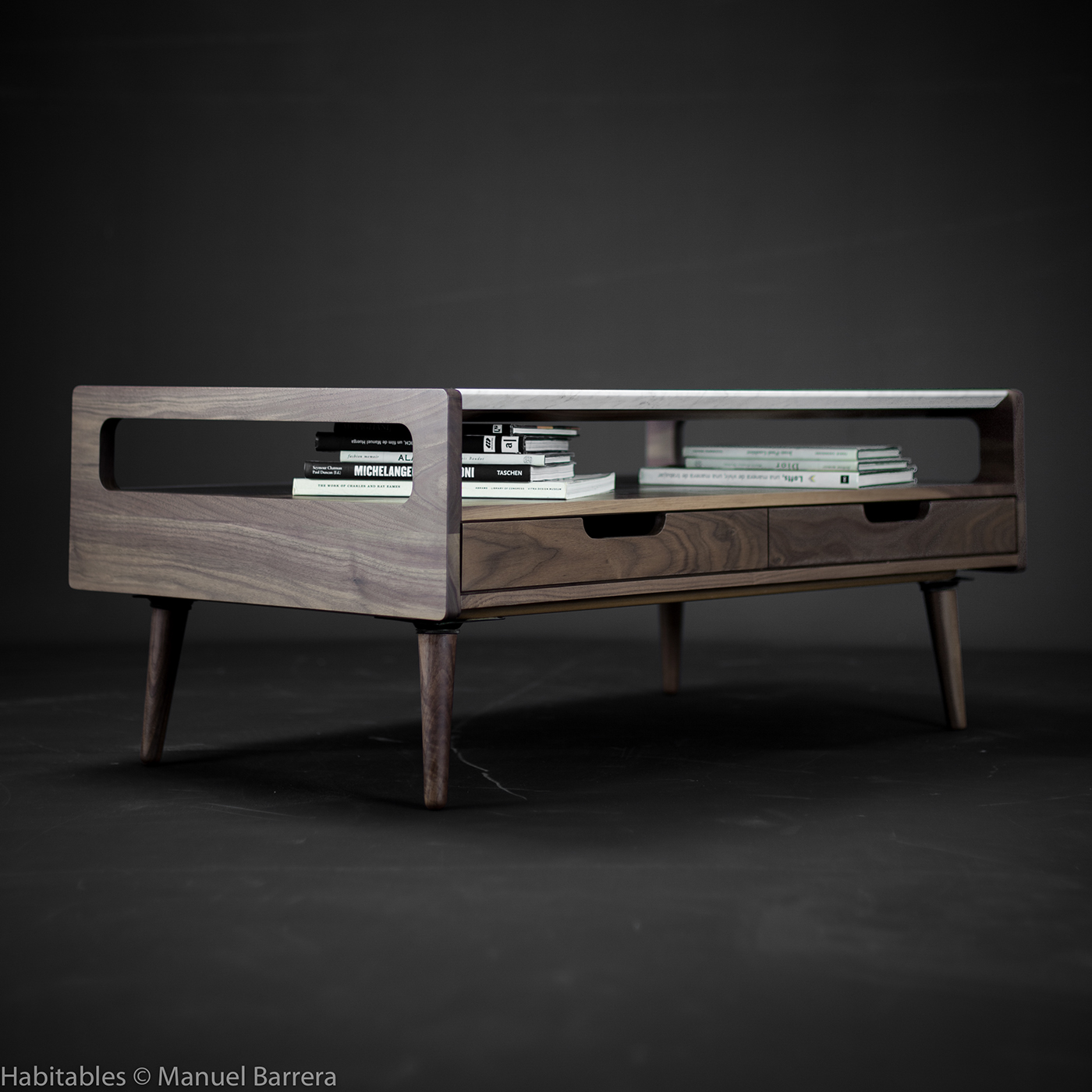 grace，steady，Marble，walnut，collocation，Coffee table，industrial design，