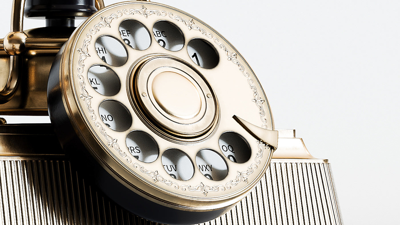 Digital art，illustration，vintage，Telephone，Retro，