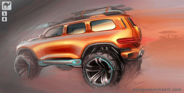 design sketch，Interior design，Automobile design，