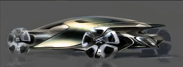 Automobile design，design sketch，