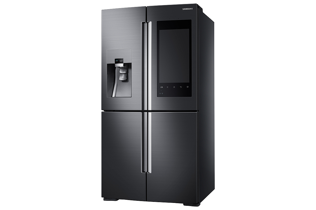 Samsung，4 door refrigerator，WiFi connection，Large LED touch screen，household electrical appliances，industrial design，