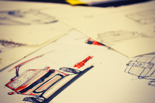 City taxi，conceptual design，Hand drawn，General image，facilitate，industrial design，