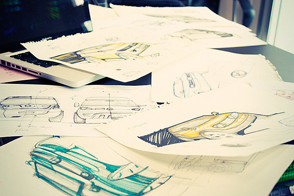 City taxi，conceptual design，Hand drawn，General image，facilitate，industrial design，