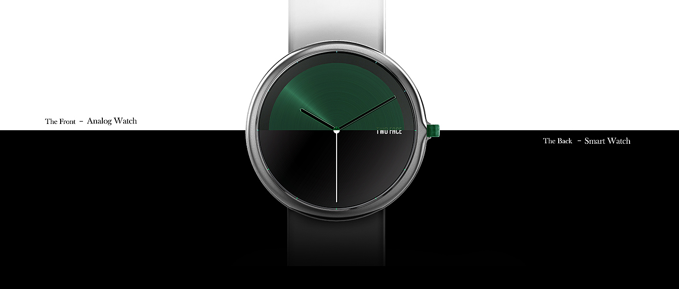 Wrist watch，two-sided，beautiful，industrial design，General image，