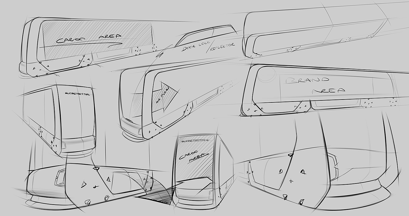 modularization，Universal type，Volvo，Automatic driving，Cargo transport vehicle，conceptual design，