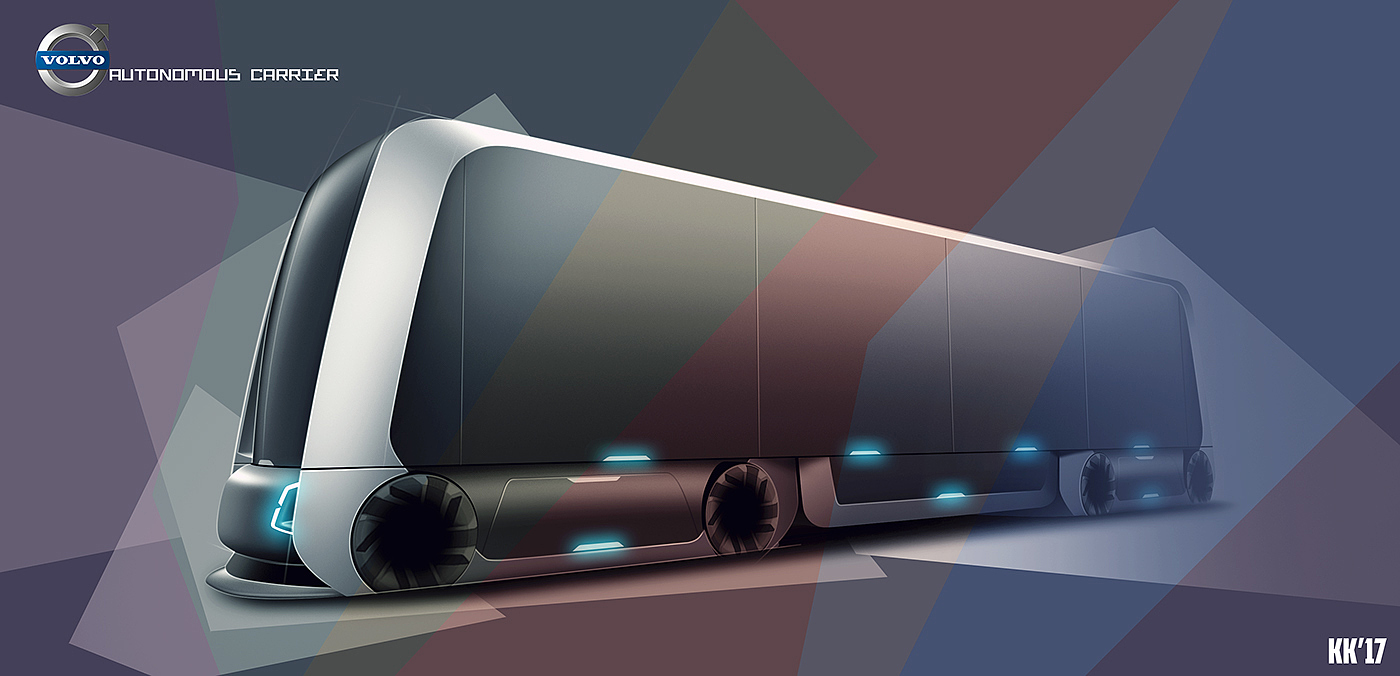 modularization，Universal type，Volvo，Automatic driving，Cargo transport vehicle，conceptual design，