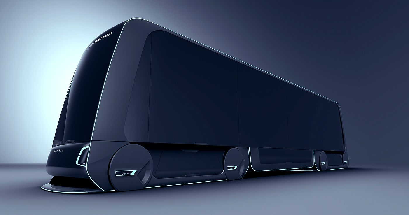 modularization，Universal type，Volvo，Automatic driving，Cargo transport vehicle，conceptual design，