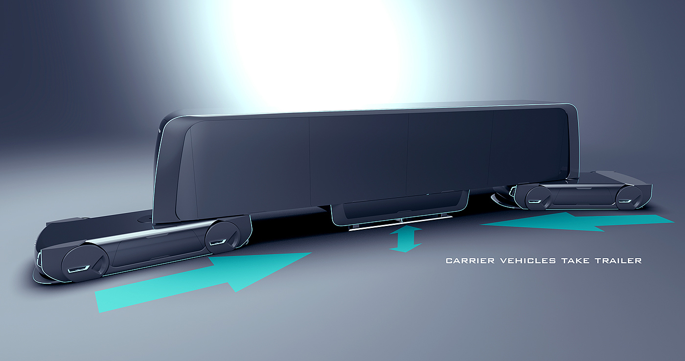 modularization，Universal type，Volvo，Automatic driving，Cargo transport vehicle，conceptual design，