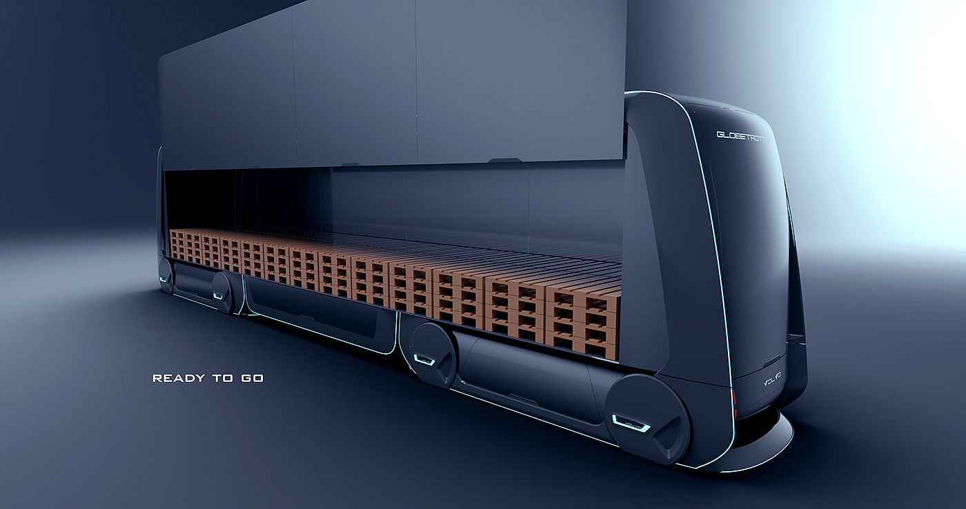 modularization，Universal type，Volvo，Automatic driving，Cargo transport vehicle，conceptual design，