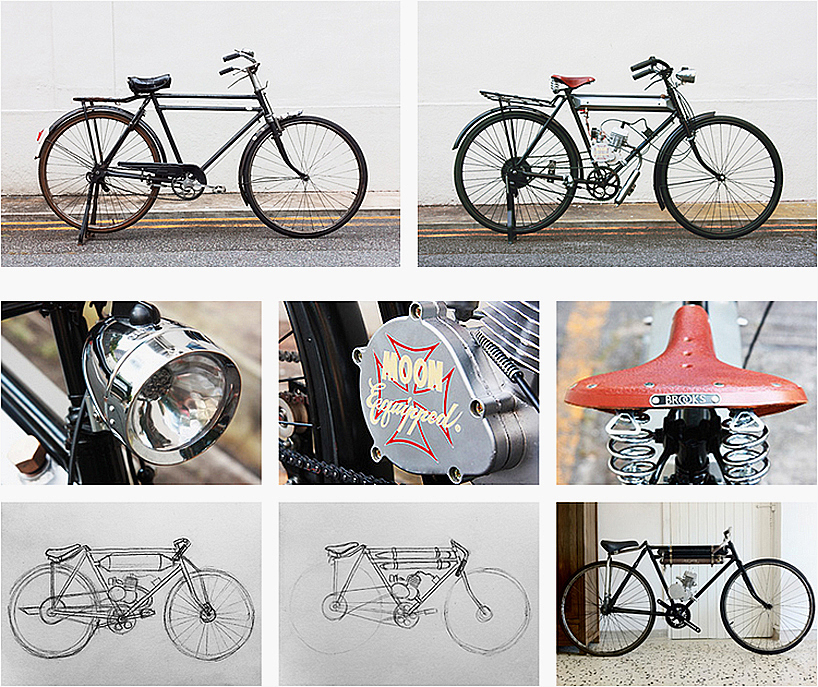 自行车，复古，电动自行车，普象，交通工具，