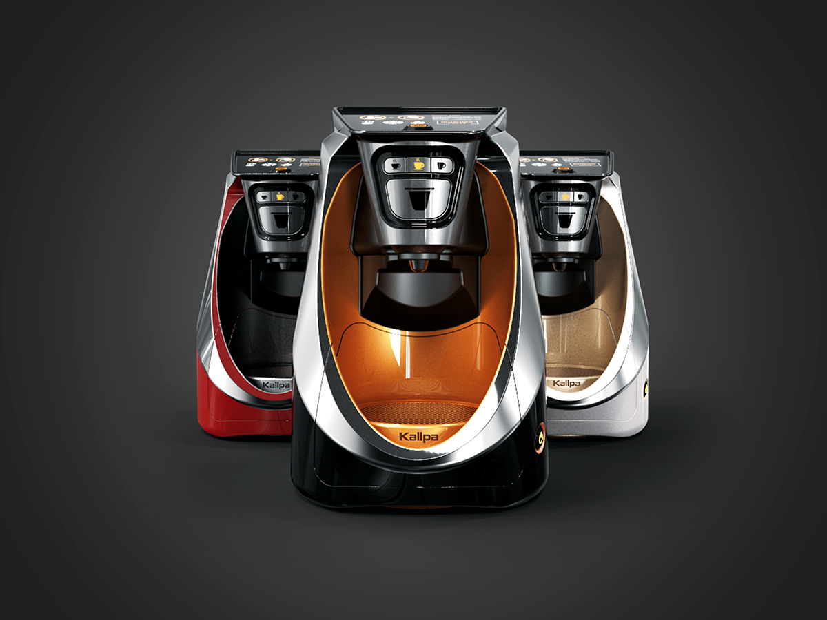 red dot，award-winning work，kallpa，Intelligent coffee machine，Scan QR code，Personalized customization，Home appliance design，industrial design，