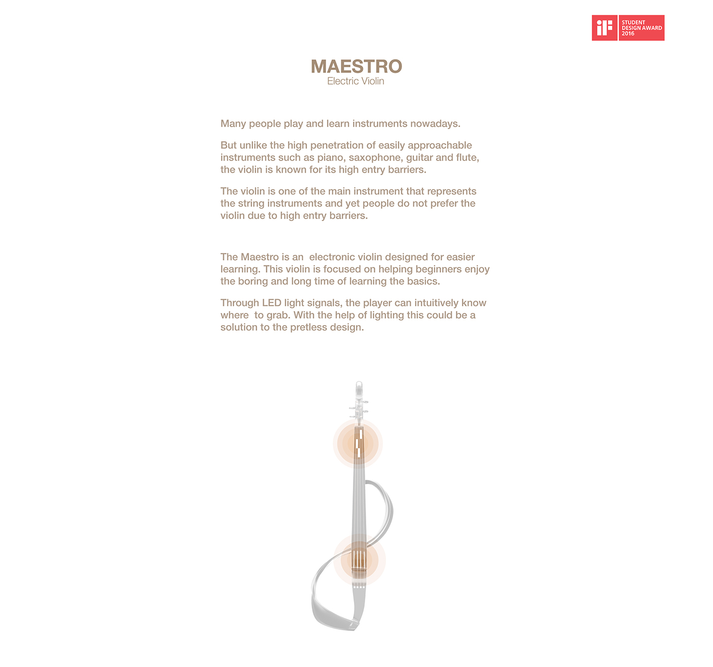 if，Award winning works，master，Electric Violin ，Musical Instruments，LED display，Learning assistance，industrial design，