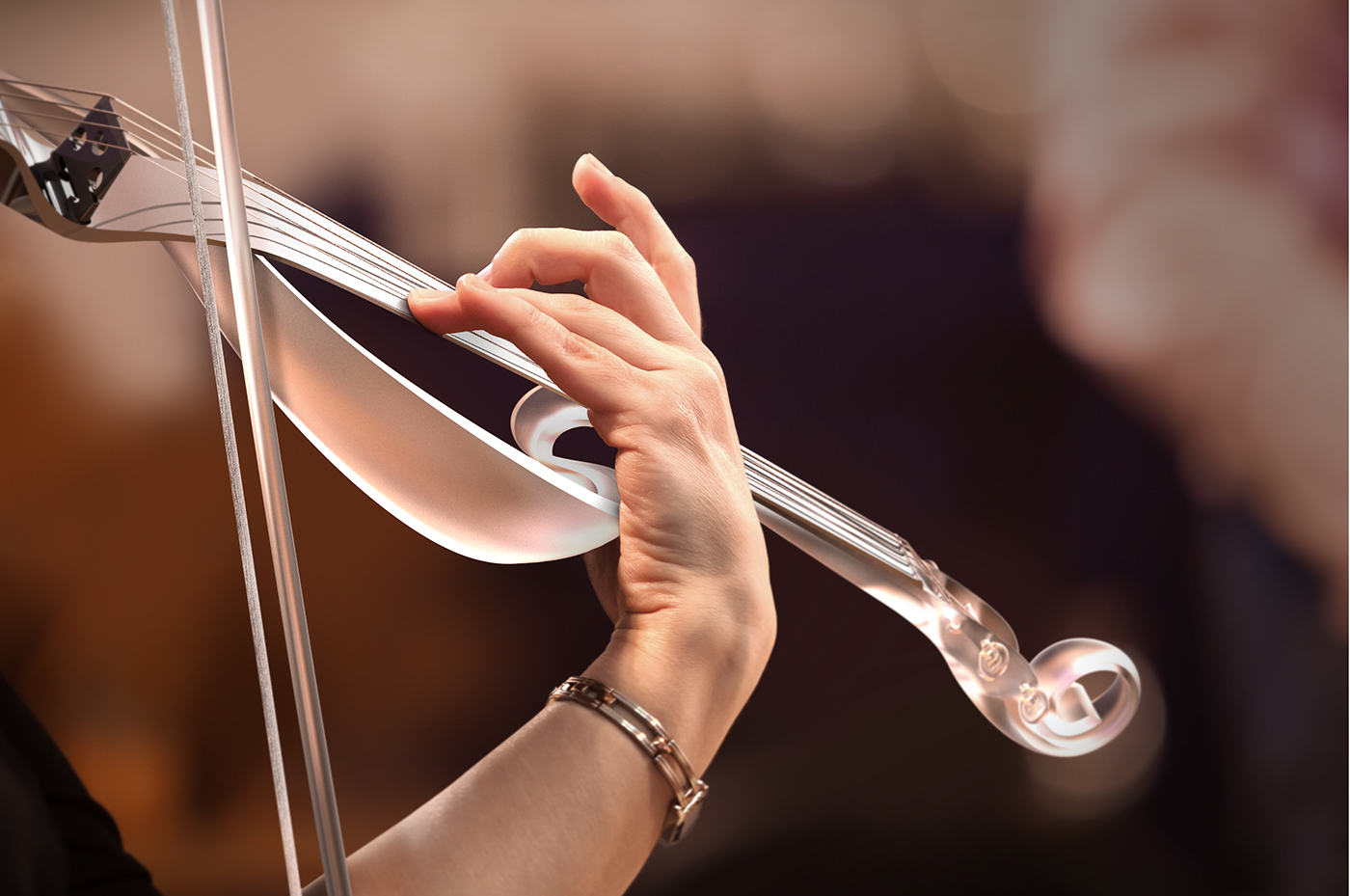 if，Award winning works，master，Electric Violin ，Musical Instruments，LED display，Learning assistance，industrial design，