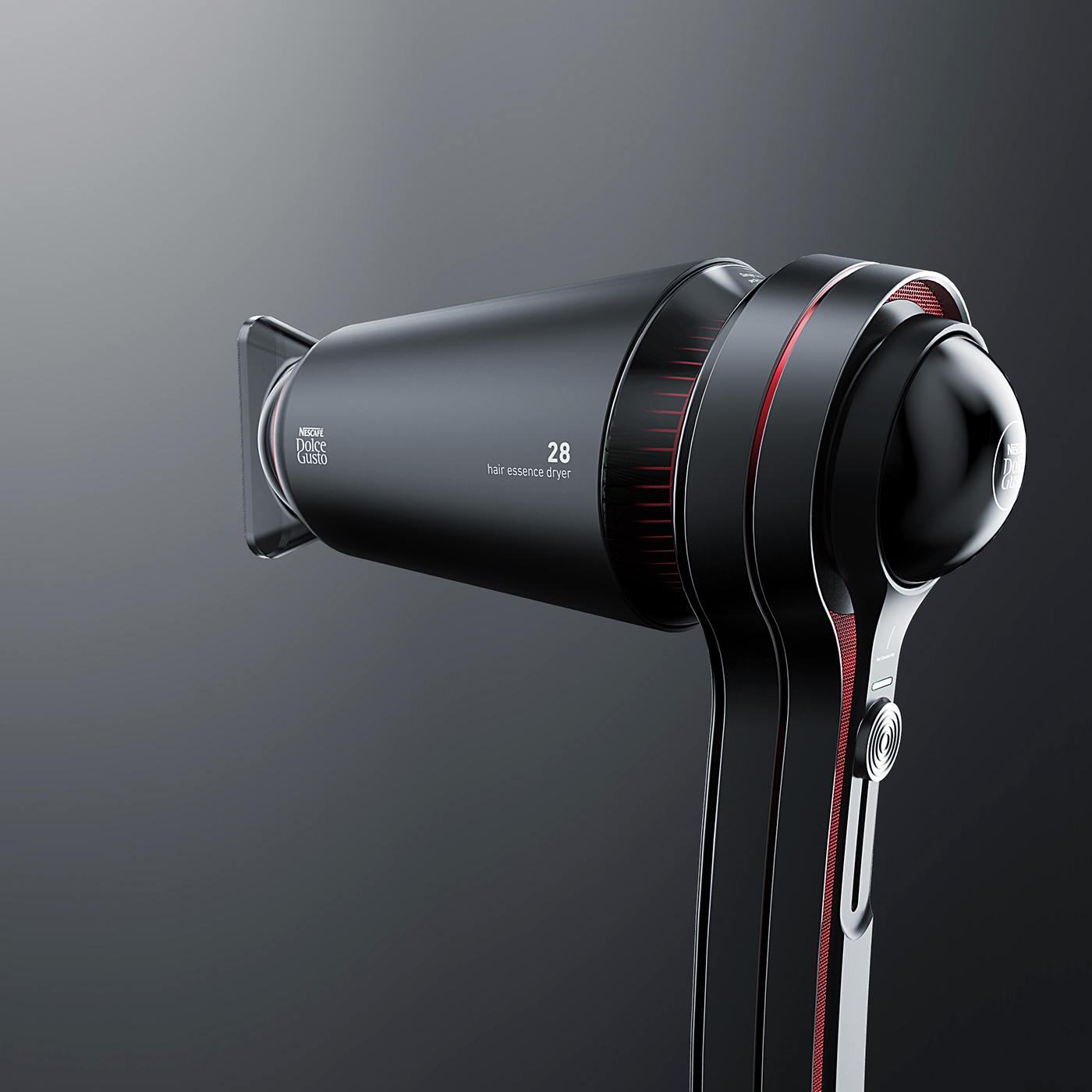 dolcegusto，Nestle coffee machine，hair drier，Personality design，Masculine hair dryer，Brand design，industrial design，
