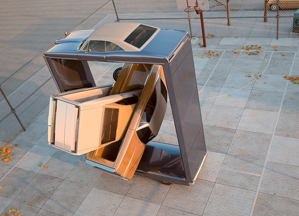 britain，surrealistic，vehicle，Interspersed，General image，industrial design，Art，