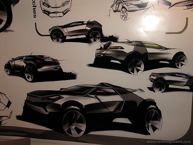 汽车设计，模型展示，手绘表现，