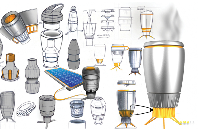 Water cup，refrigeration，purify，General image，product design，