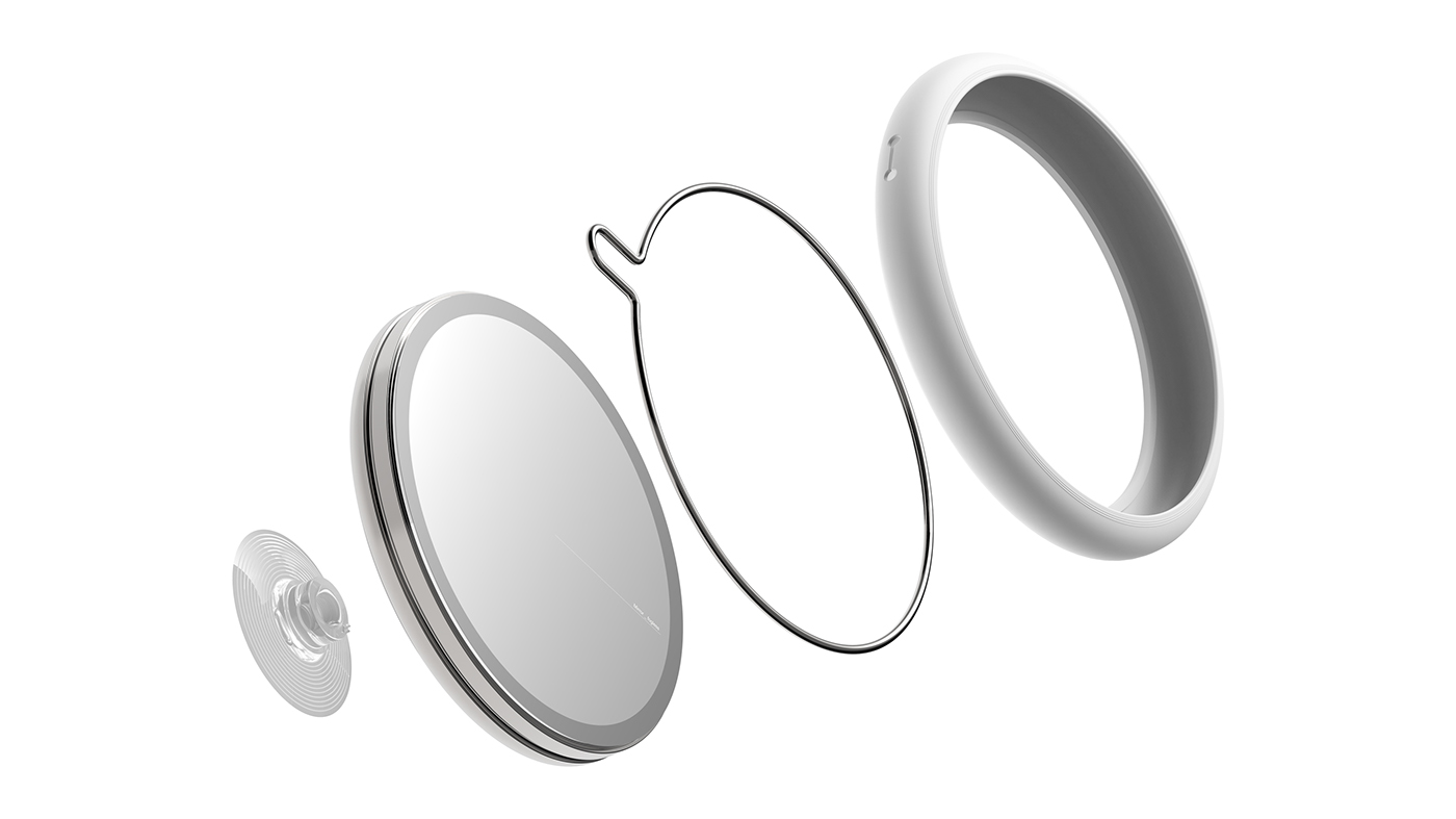 Bathroom supplies，Portable，No dew，mirror，Creative design，industrial design，