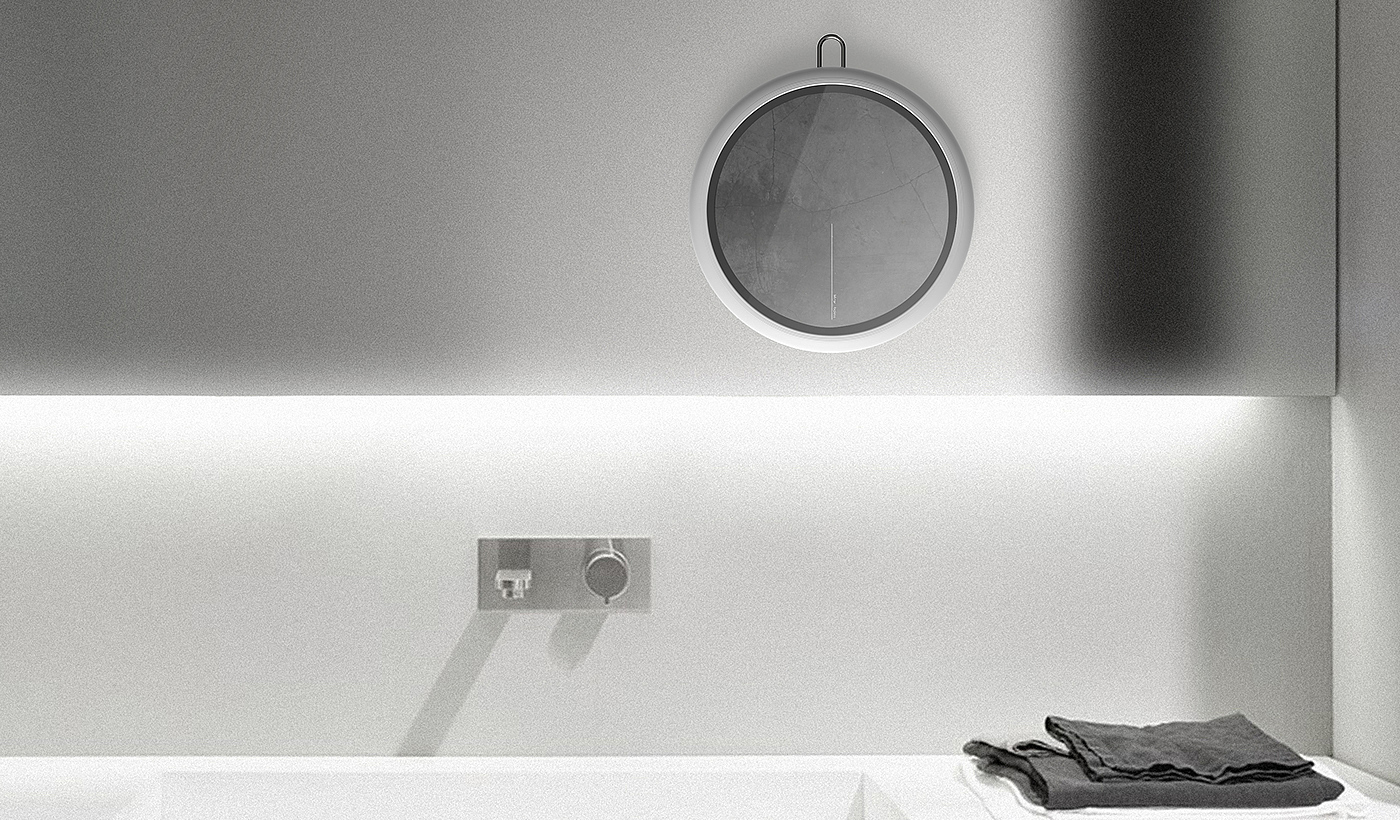 Bathroom supplies，Portable，No dew，mirror，Creative design，industrial design，