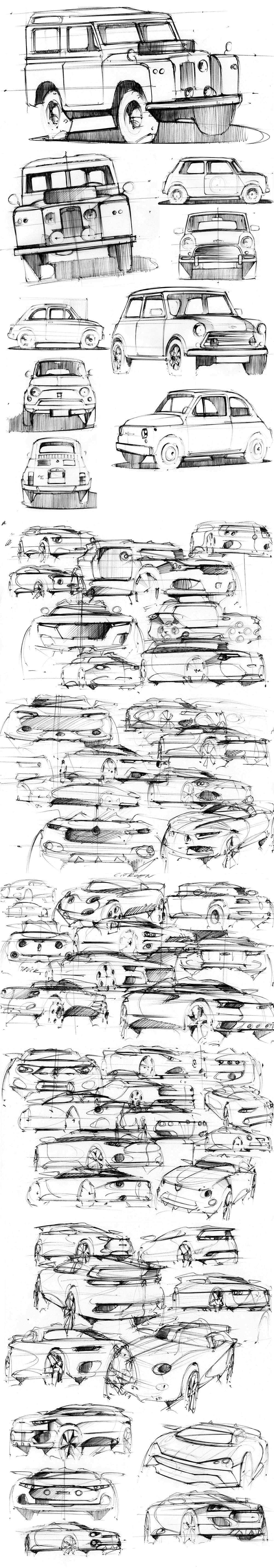 Hand drawn，automobile，General image，line，industrial design，