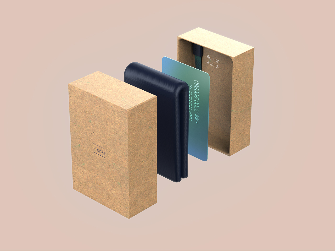 halcyon，Concept mobile phone，simple and easy，be quiet，General image，industrial design，