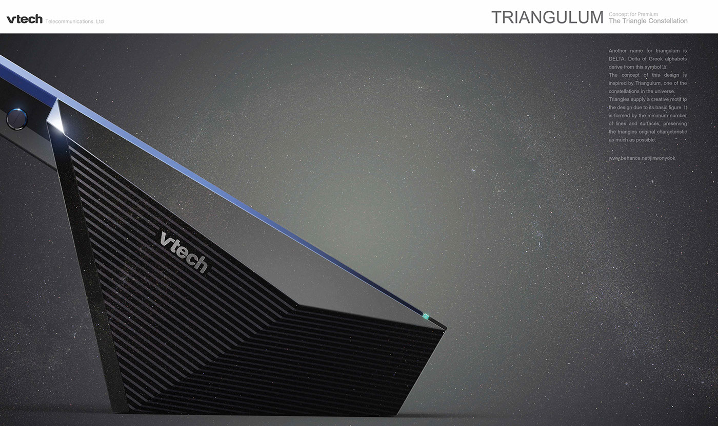 Weiyida，Cordless telephone，Triangular seat，General image，industrial design，